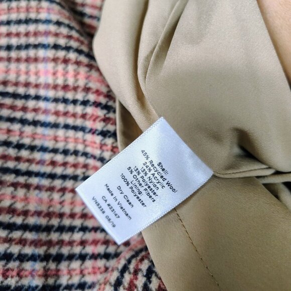 Talbots Skirt Women's 2 Petite Pink Houndstooth Wool Blend Fall Autumn NWT - Picture 9 of 11